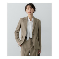 【洗える】ウールライクカルゼ テーラード ジャケット