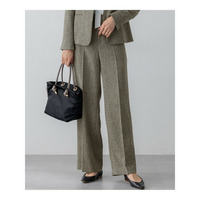 【洗える/セットアップ対応】ウールライクカルゼ ワイド パンツ