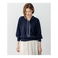 【洗える】ウーステッドウール ボウタイ ニット