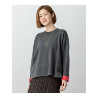 【洗える】ダブルフェイス プルオーバー ニット