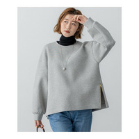 【洗える】コットンエアーダンボール サイドジップ カットソー