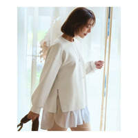 【VERY12月号掲載/洗える】コットンエアーダンボール サイドジップ カットソー