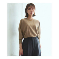 【洗える/吊り干しOK】ヴィスコースストレッチ ドルマンスリーブ ラメ ニット