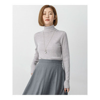 【滝沢眞規子さん着用/WEB限定カラーあり】ウーステッドウール リブタートル ニット