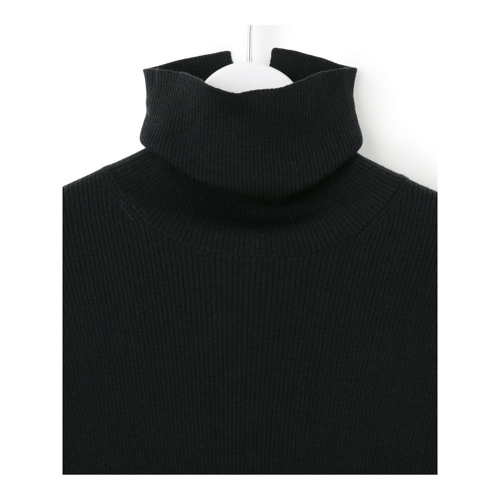 【洗える】ウーステッドウール リブタートル ボーダー ニット20