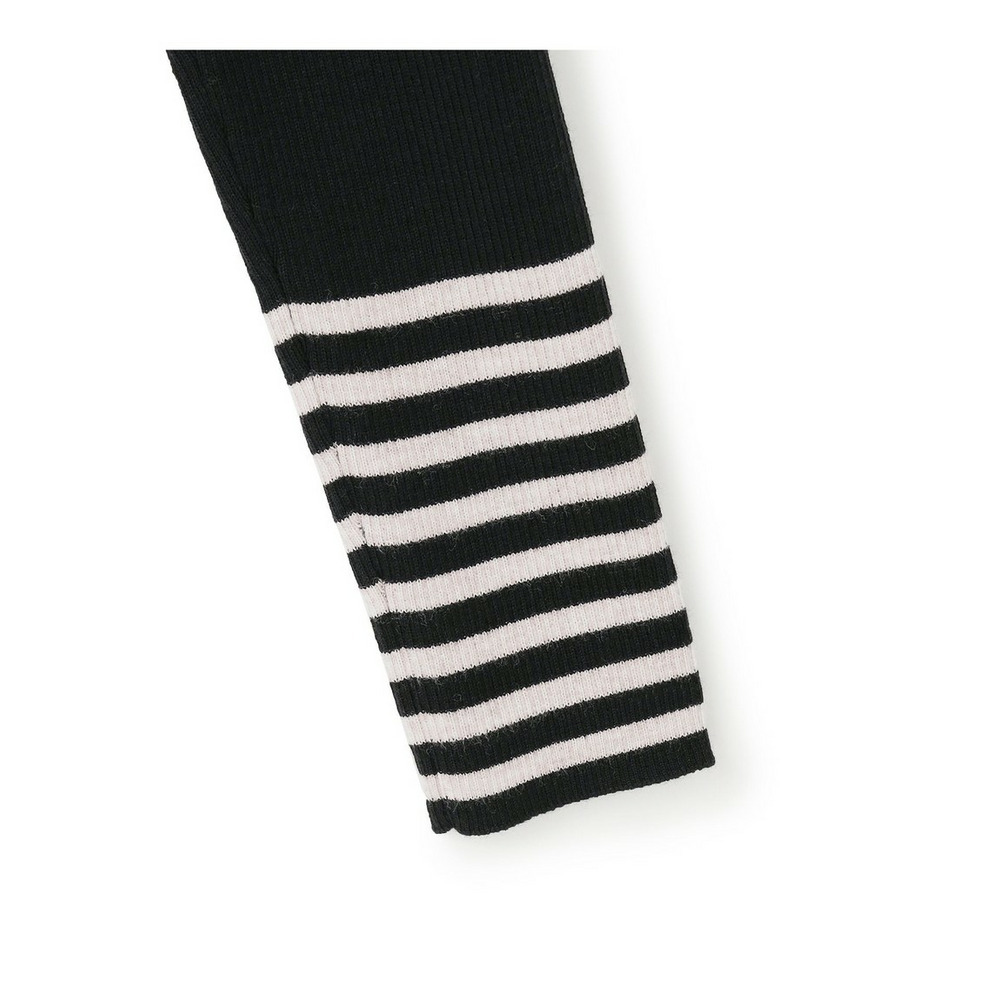 【見上愛さん着用/VERY掲載/洗える】ウーステッドウール リブタートル ボーダー ニット26