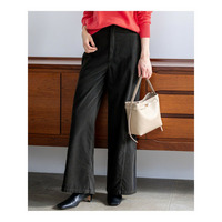 【滝沢眞規子さん着用/洗える】コットン コーデュロイ ワイド パンツ