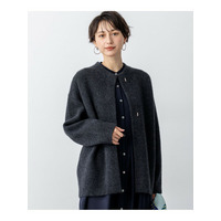 【見上愛さん着用/洗える】ラクーンブレンドダブルフェイス ニット アウター