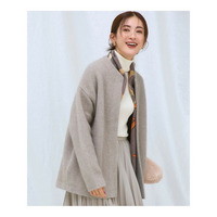 【見上愛さん着用】ラクーンブレンドダブルフェイス ニット アウター