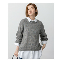 【洗える】マーブルルレックスリリー バルキーニット