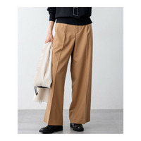 【CanCam11月号掲載】ナチュラルストレッチサキソニー タック ワイド パンツ