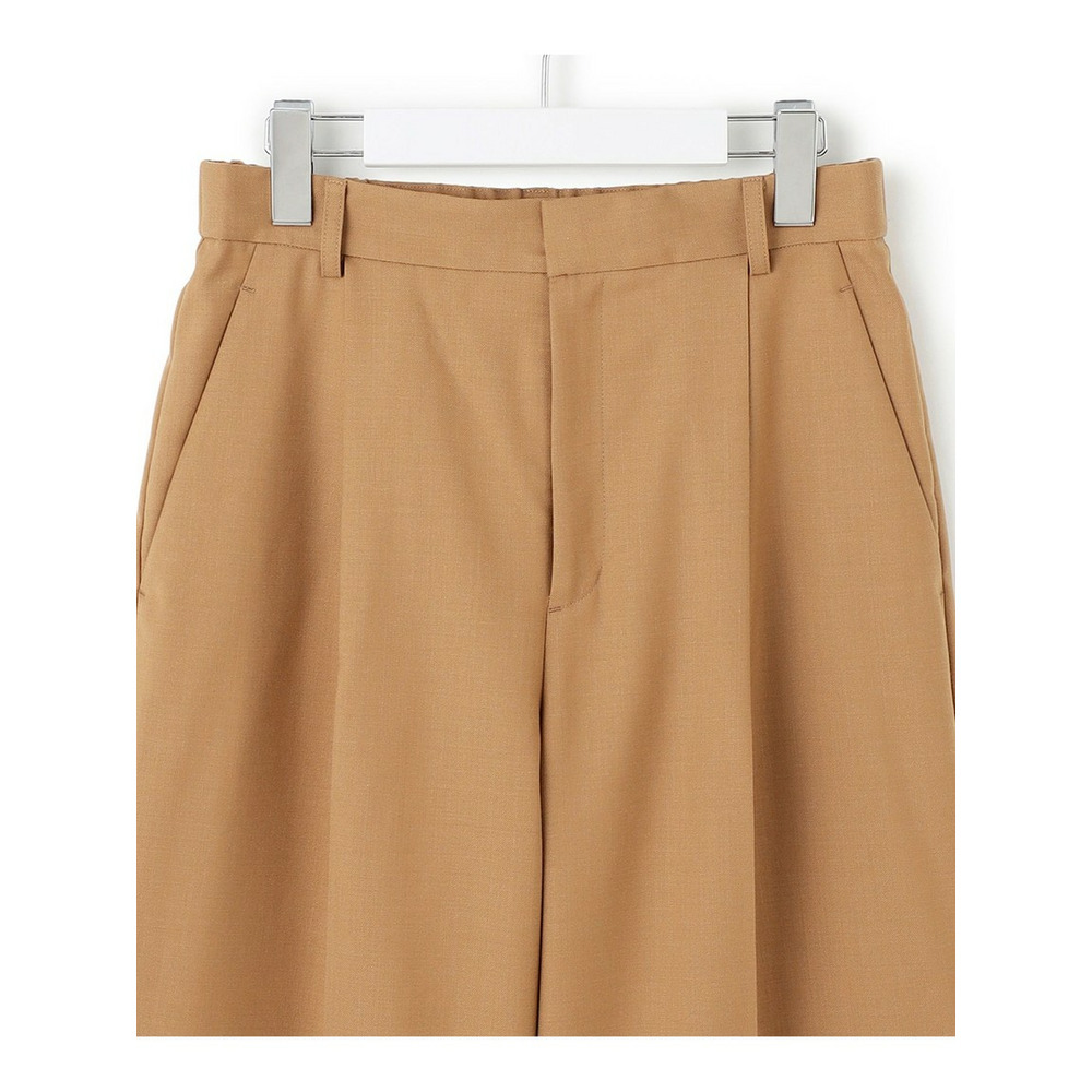 【CanCam11月号掲載】ナチュラルストレッチサキソニー タック ワイド パンツ29