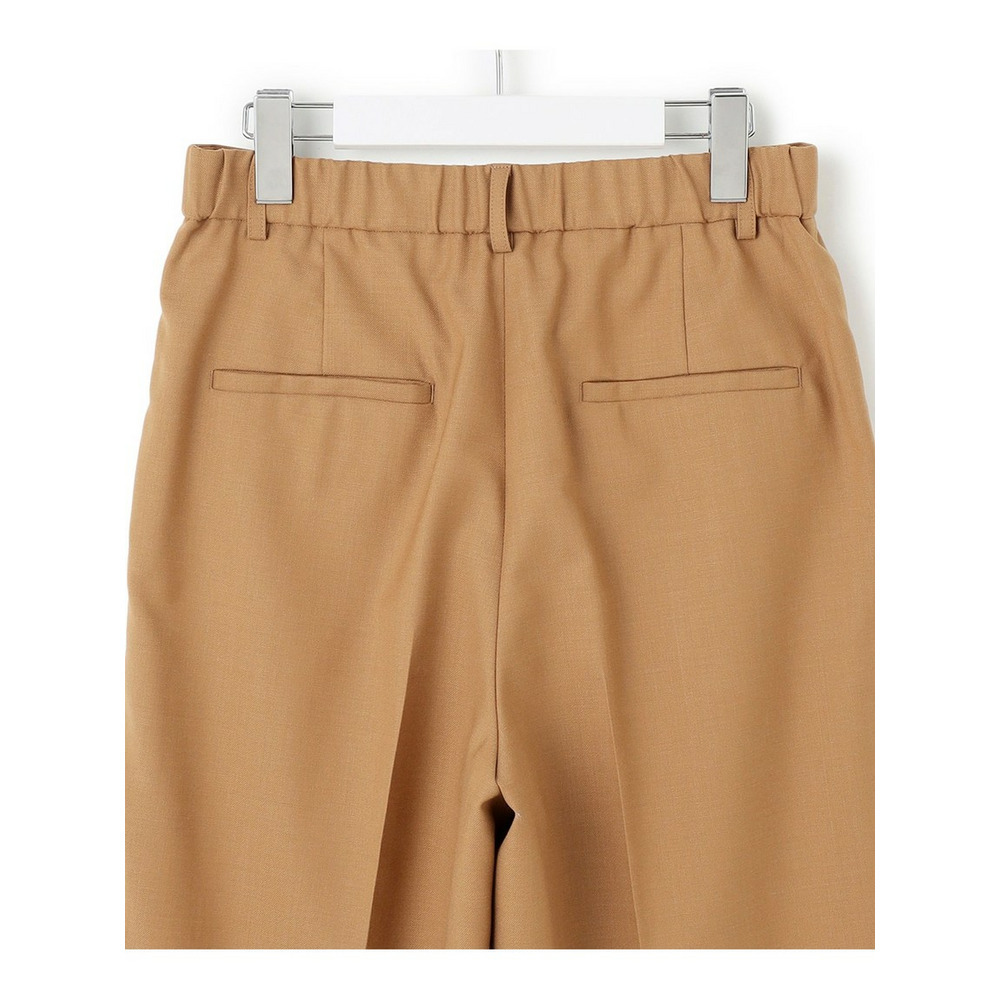 【CanCam11月号掲載】ナチュラルストレッチサキソニー タック ワイド パンツ30