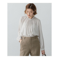 【洗える】グラデーションドットプリント ブラウス