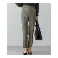 【洗える/セットアップ対応】ウールライクカルゼ テーパード パンツ