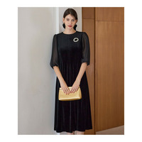 【APPLAUDIR】ベロアコンビ ドレス