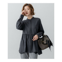 【洗える】TWビエラ イレギュラーヘム ブラウス