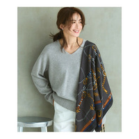 【洗える】カシミヤブレンド Vネック ニット