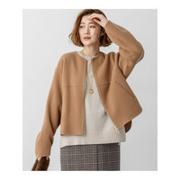 ウールライトリバー ノーカラー ショートコート