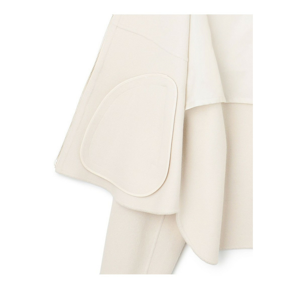 ウールライトリバー ノーカラー ショートコート22