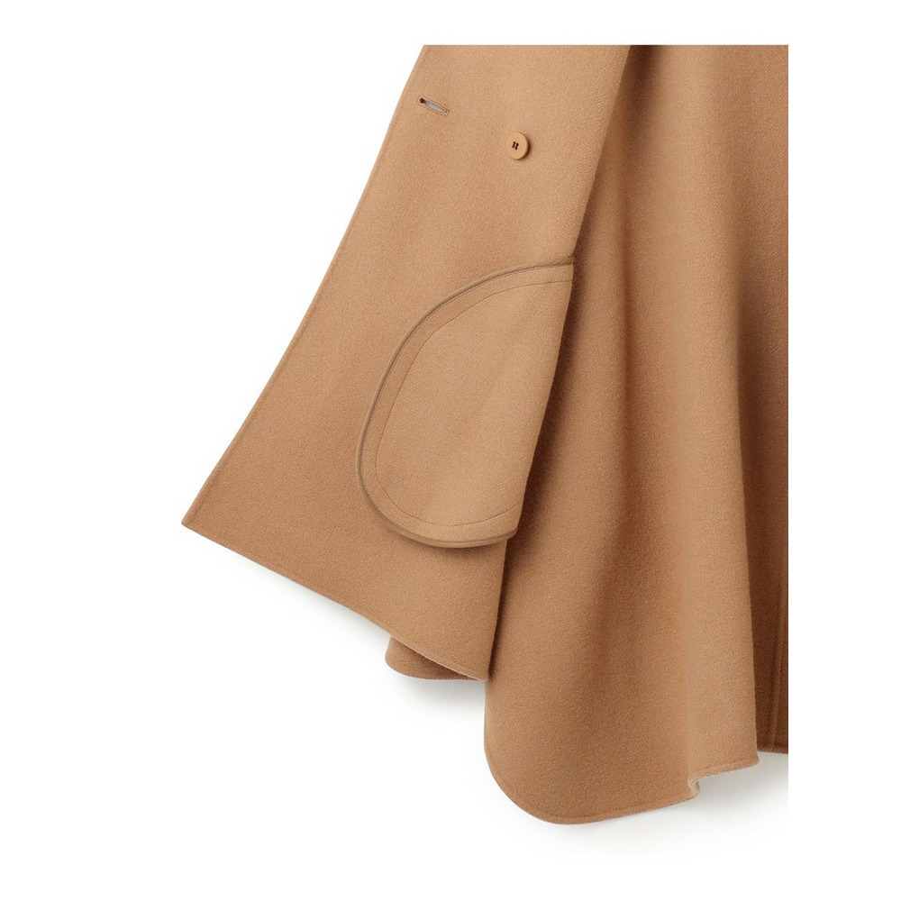 【見上愛さん着用/Oggi11月号掲載】ウールライトリバー ポンチョシルエット コート29