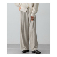 ラメミックスツイード タック ワイド パンツ