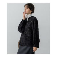 【洗える】シアーカットジャカード ブラウス