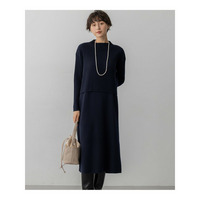 【洗える】レイヤードニットツイン ワンピース