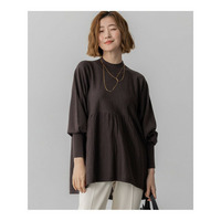 【洗える】ウールギャザー ドルマンスリーブ ニット