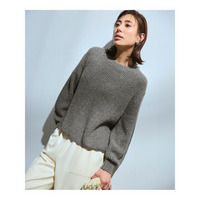 【洗える】スパンコールバルキー クロップド ニット