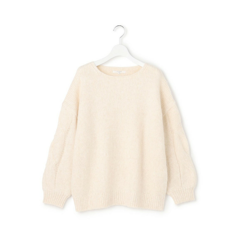 【SLOW/一部店舗限定】ケーブル 袖デザイン ニット4