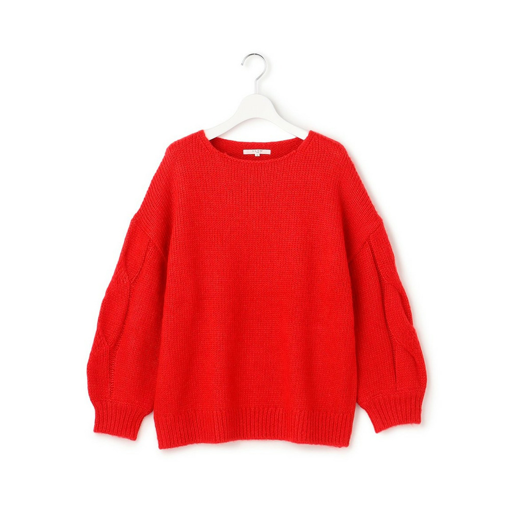【SLOW/一部店舗限定】ケーブル 袖デザイン ニット6