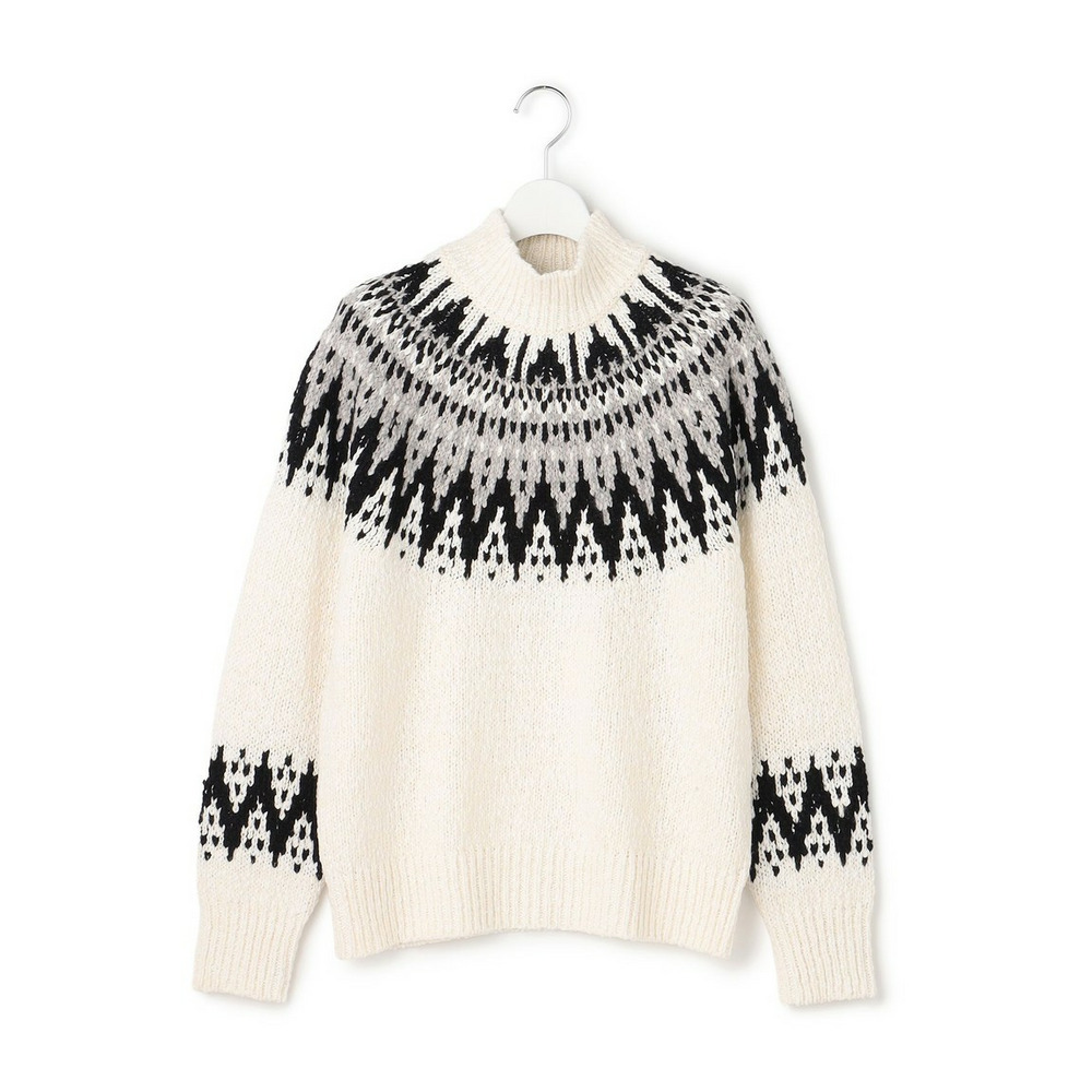 【SLOW/一部店舗限定】ジャカード ハイネック ニット4