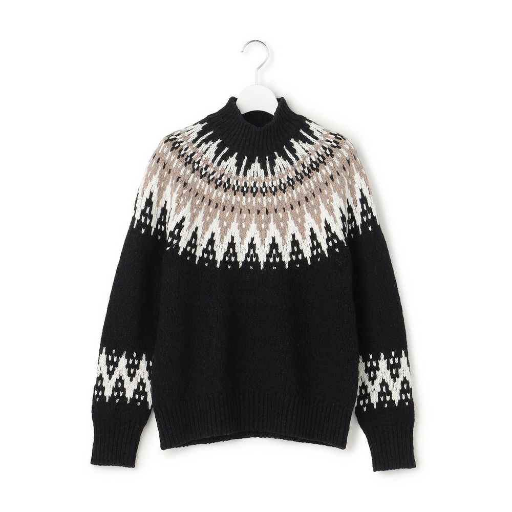 【SLOW/一部店舗限定】ジャカード ハイネック ニット5