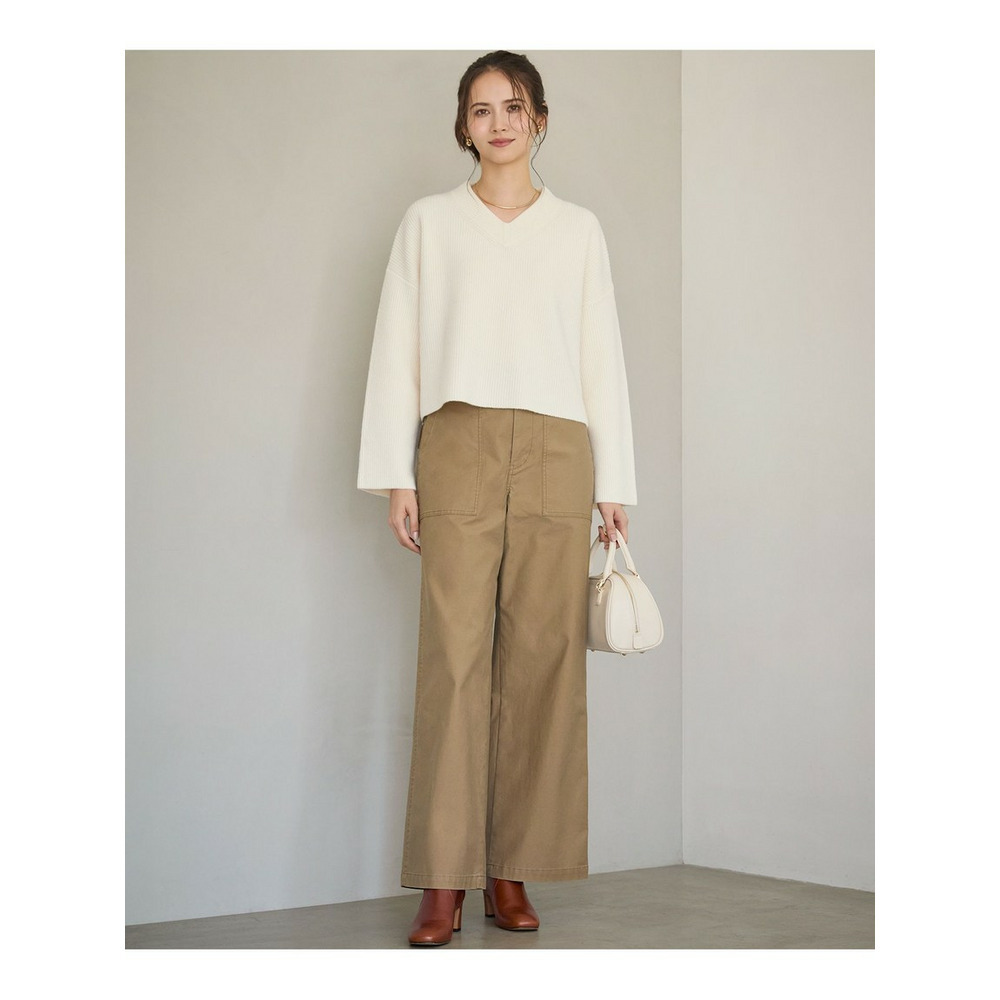 【SLOW/一部店舗限定】ソフトウール Vネック ニット5