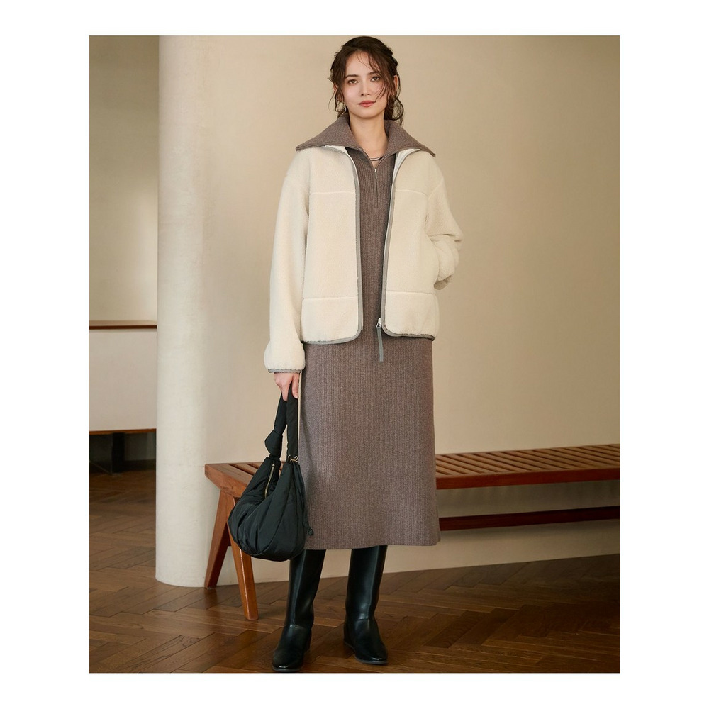 【SLOW/一部店舗限定】ソフトウール ニット ワンピース4