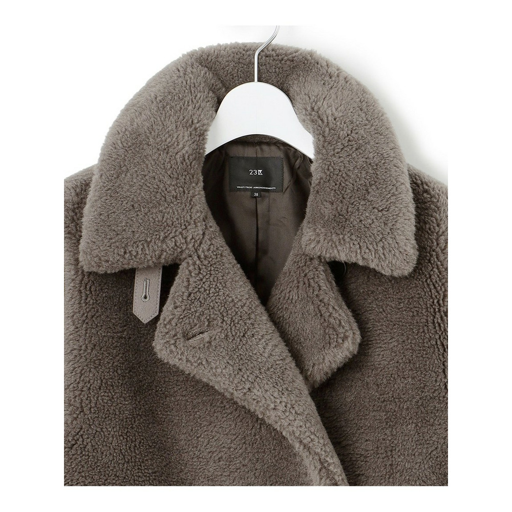 【CanCam11月号掲載】ECOPELテディボア ダブルフロント アウター10