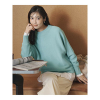 【洗える】ウールカシミヤラメ ドルマンスリーブ ニット