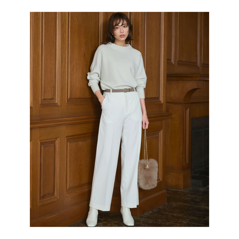 【洗える】ウールカシミヤラメ ドルマンスリーブ ニット2