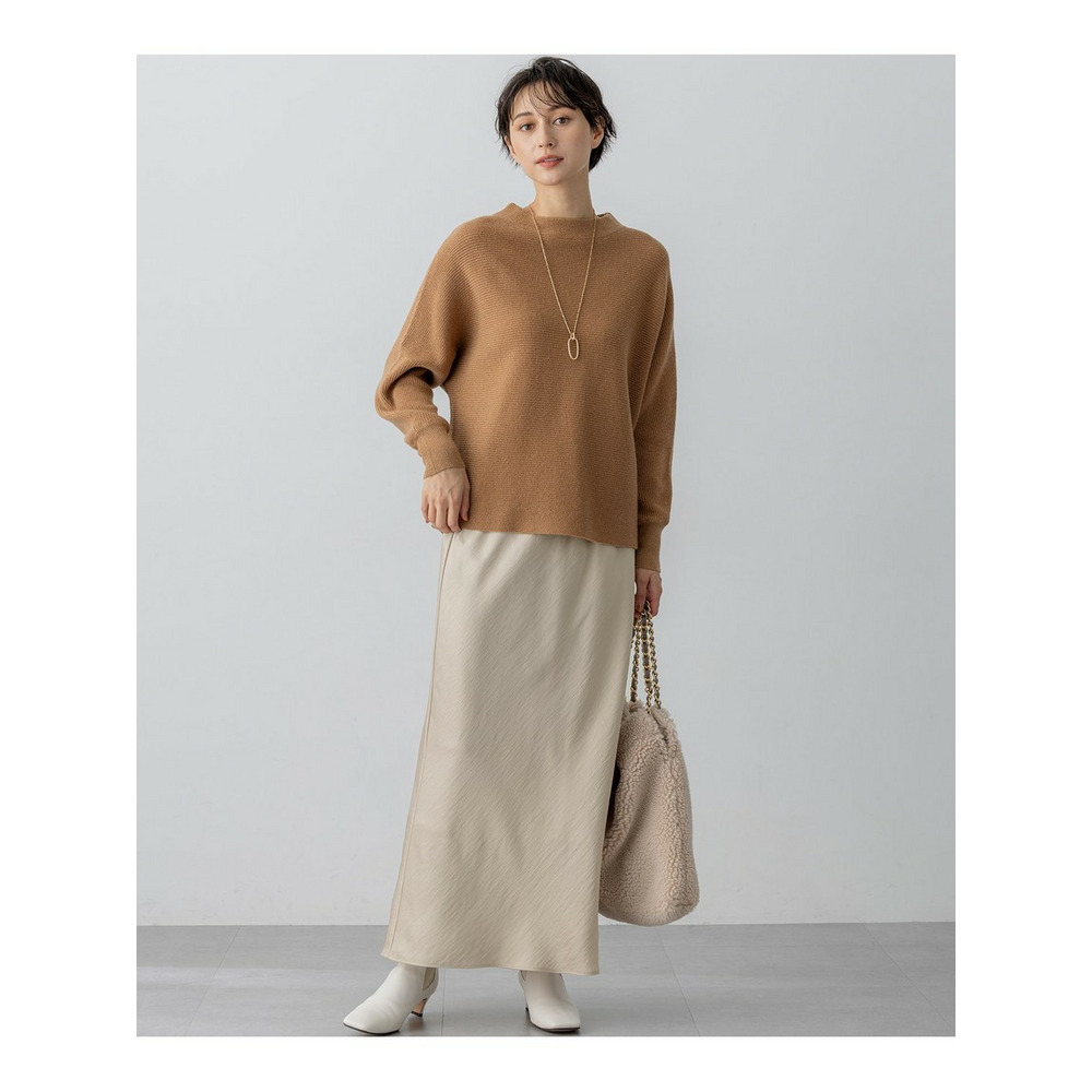 【洗える】ウールカシミヤラメ ドルマンスリーブ ニット3