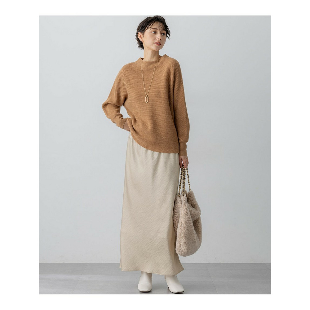 【洗える】ウールカシミヤラメ ドルマンスリーブ ニット4