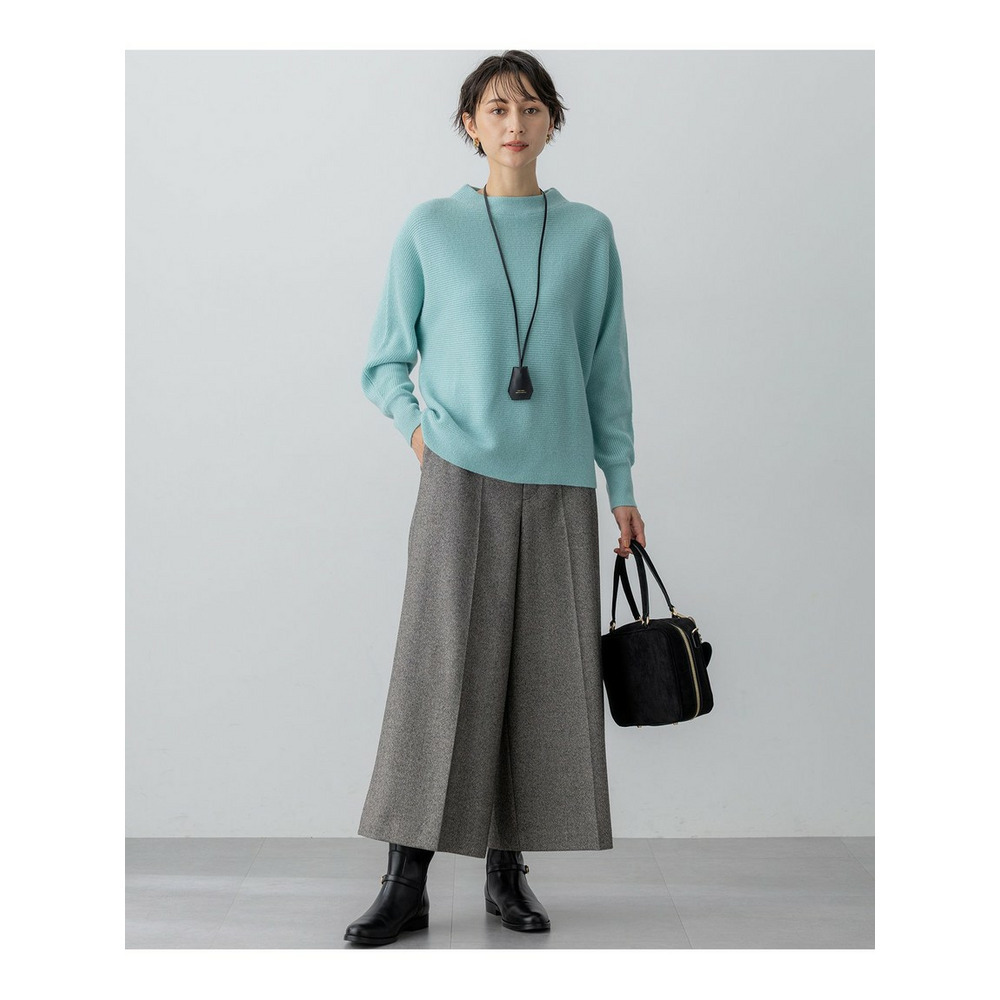 【洗える】ウールカシミヤラメ ドルマンスリーブ ニット6