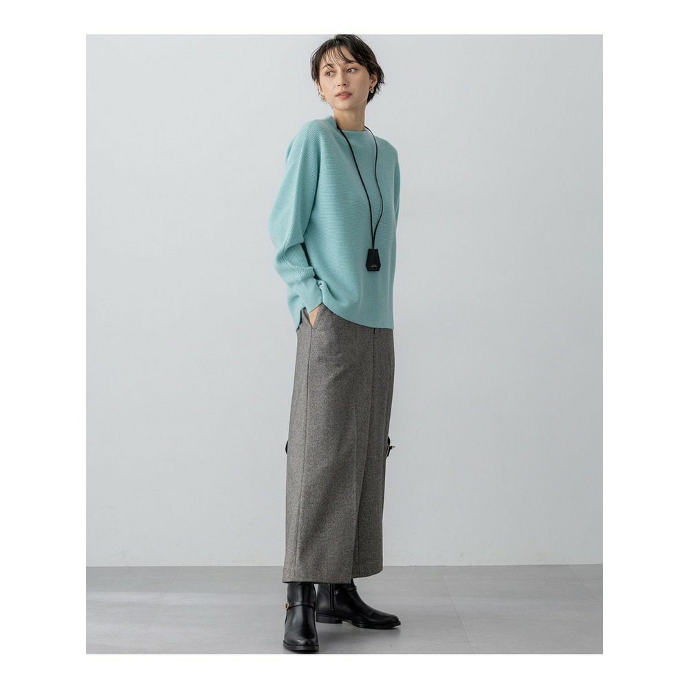 【洗える】ウールカシミヤラメ ドルマンスリーブ ニット7