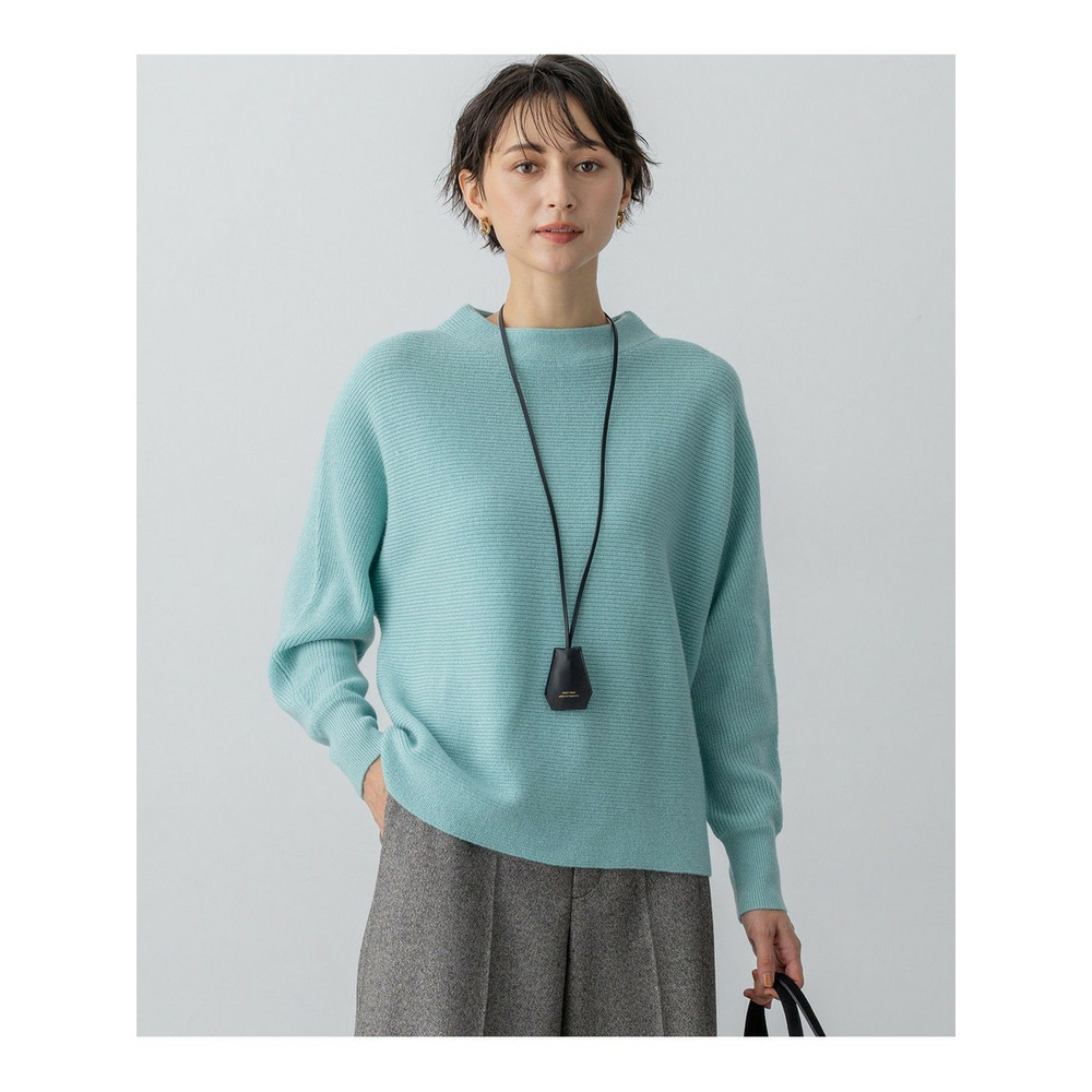 【洗える】ウールカシミヤラメ ドルマンスリーブ ニット1