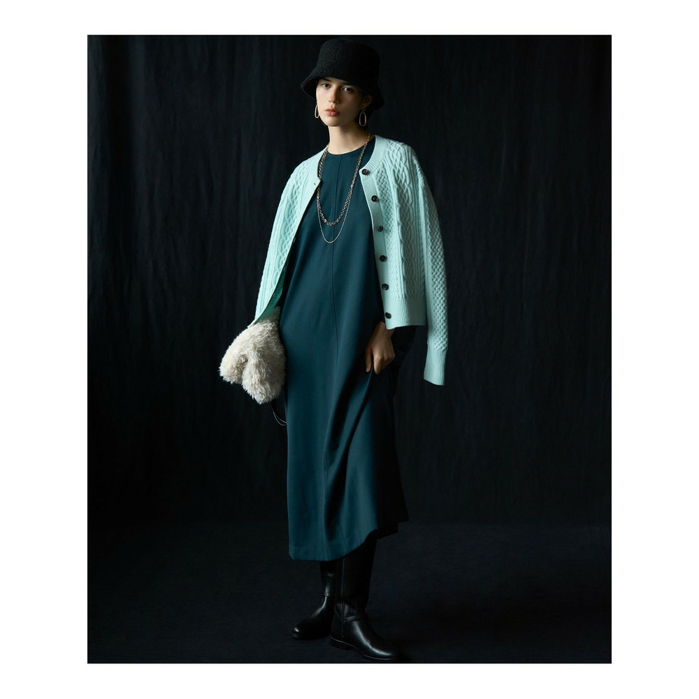 【洗える】メリノウールサテン ワンピース5