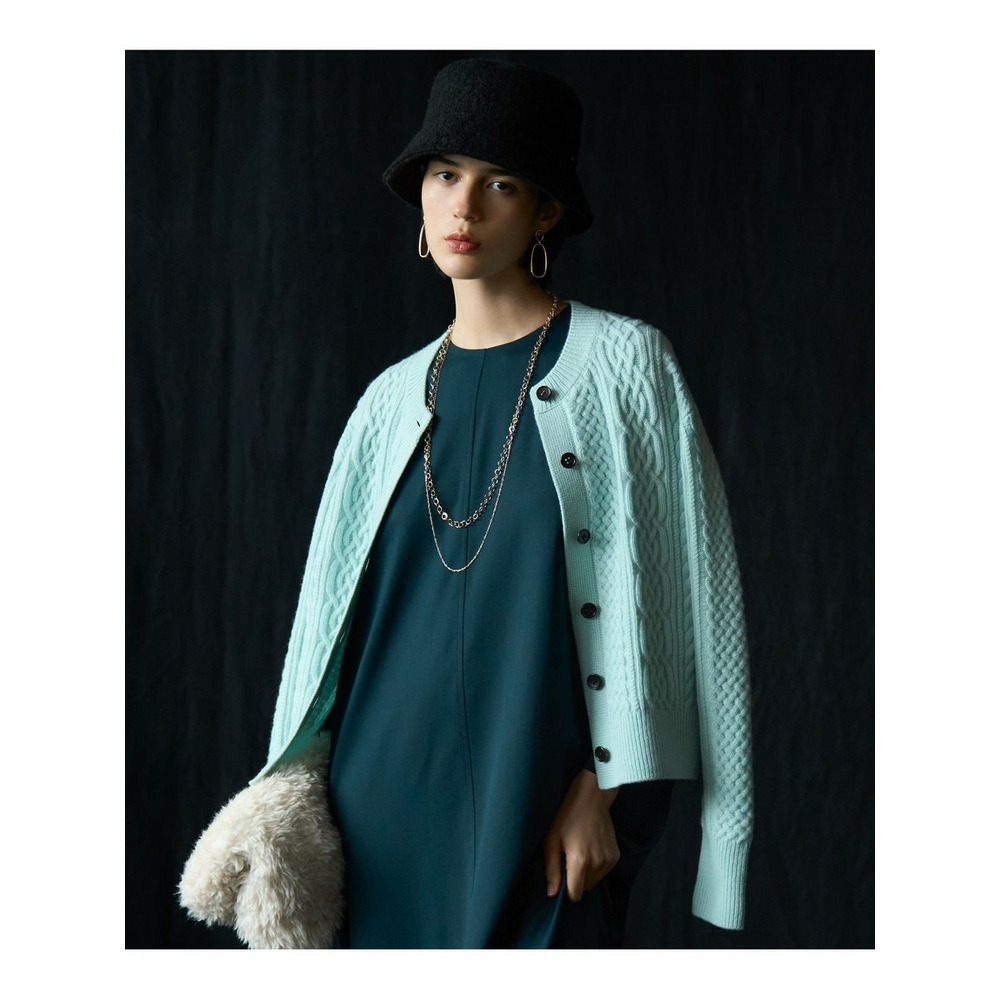 【洗える】メリノウールサテン ワンピース6