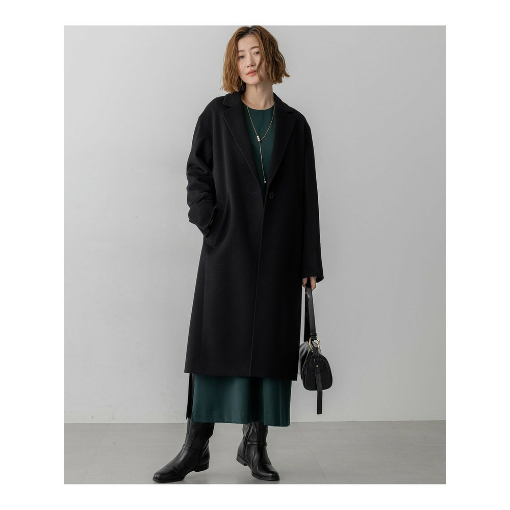 【洗える】メリノウールサテン ワンピース9