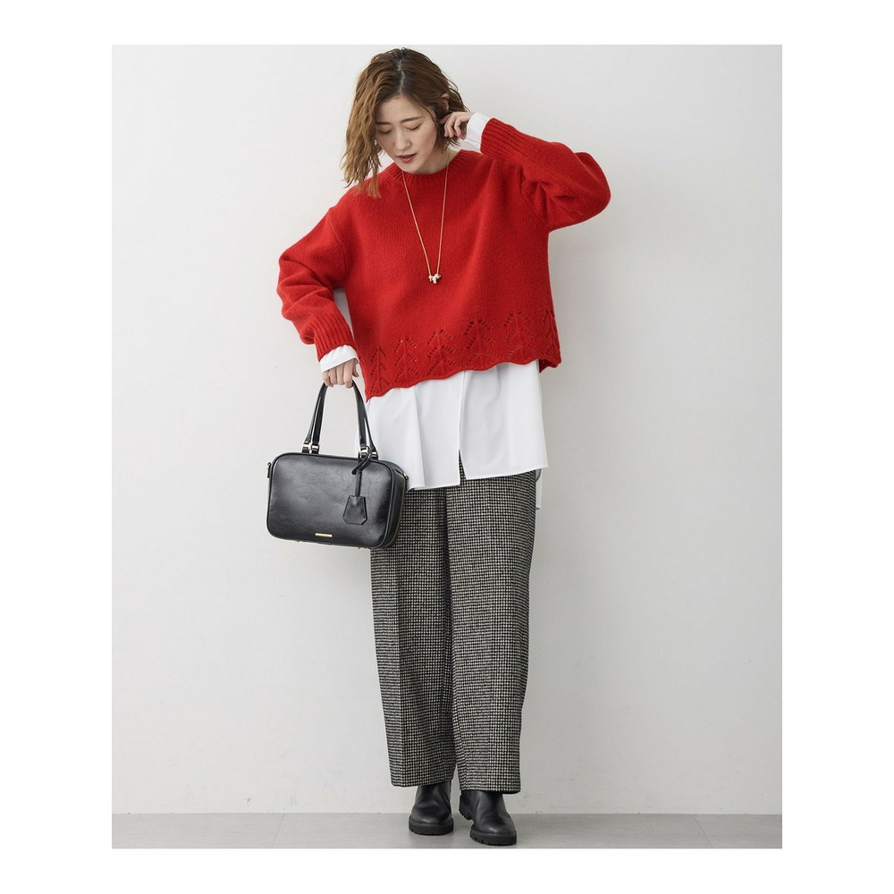 ループミックスツイード ワイド パンツ6