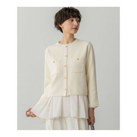 【洗える】ベロアニット カーディガン