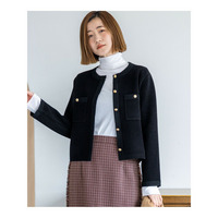 【洗える】ベロアニット カーディガン